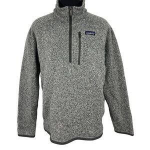 Patagonia Mens Better Sweater Size Small S 1/4-Zip Fleece Pullover Jacket Gray